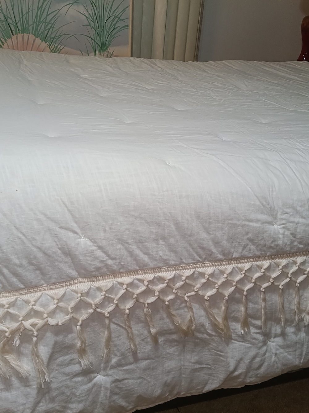 Opalhouse Cream Tassel-Trim Decorative Bedspread